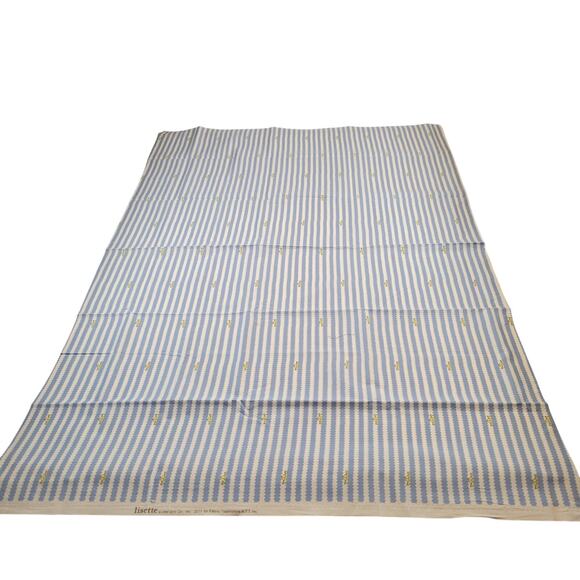 Lisette Boats Fabric 2011 Fabric Traditions 29x44 Blue Waves Yellow Paper Ships - Picture 8 of 9